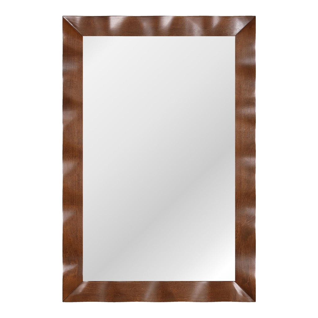 Farmhouse Wall Mirror Rubber Wood Rustic Style Wall Mirror
