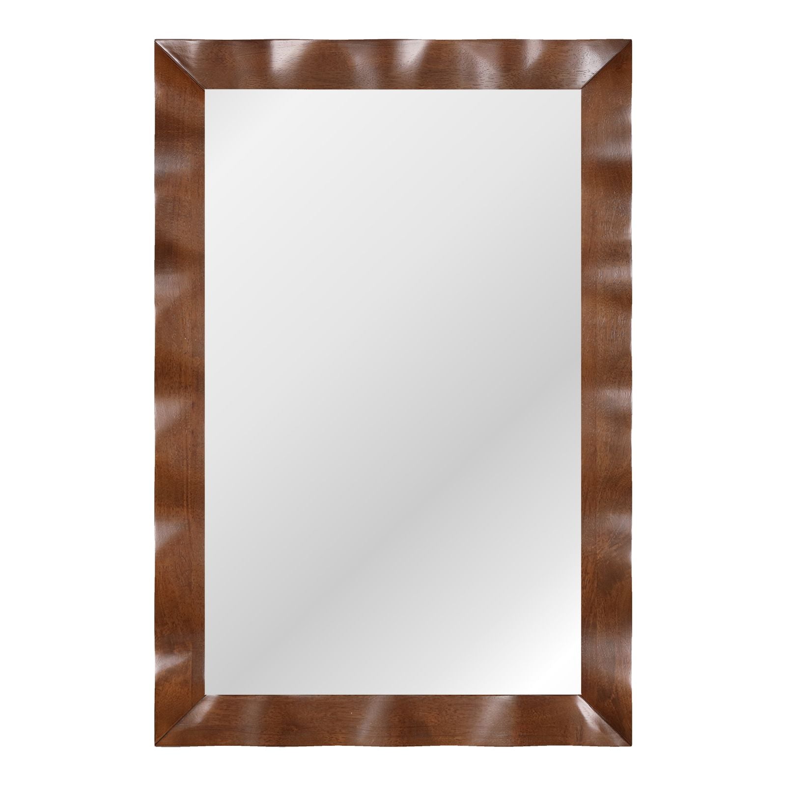 Farmhouse Wall Mirror Rubber Wood Rustic Style Wall Mirror