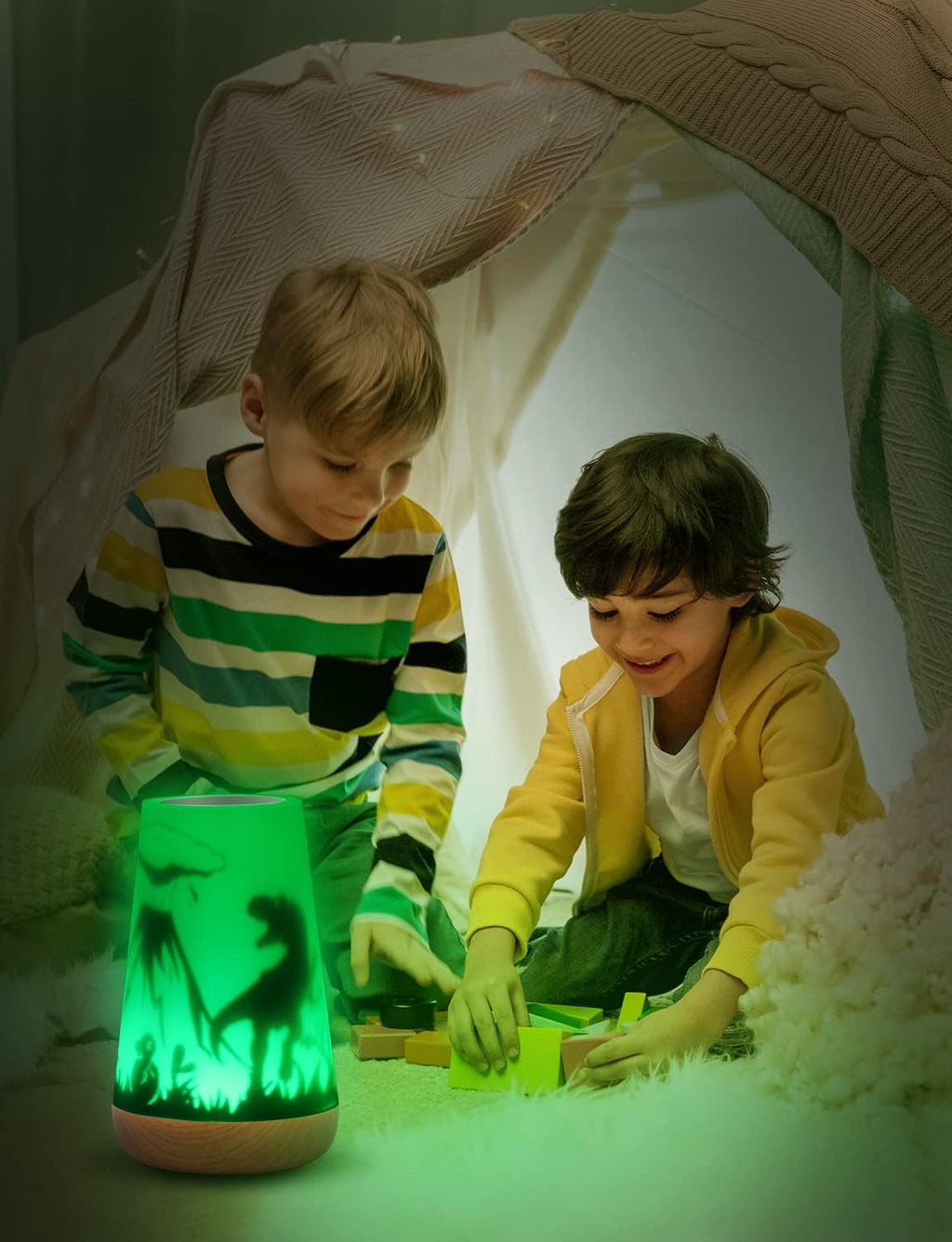 Dinosaur Night Light Kids, Touch Remote Control 16 Colors | USB Rechargeable Bedside Lamp, Timer, Girls Baby Kids Bedroom Décor, Cute Birthday Gift Girls Boys