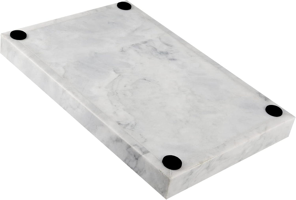 Rectangle Marble Bathroom Tray, 30 X 20 X 3Cm Marble Vanity Tray Marble Storage Plate Tray for Dressers