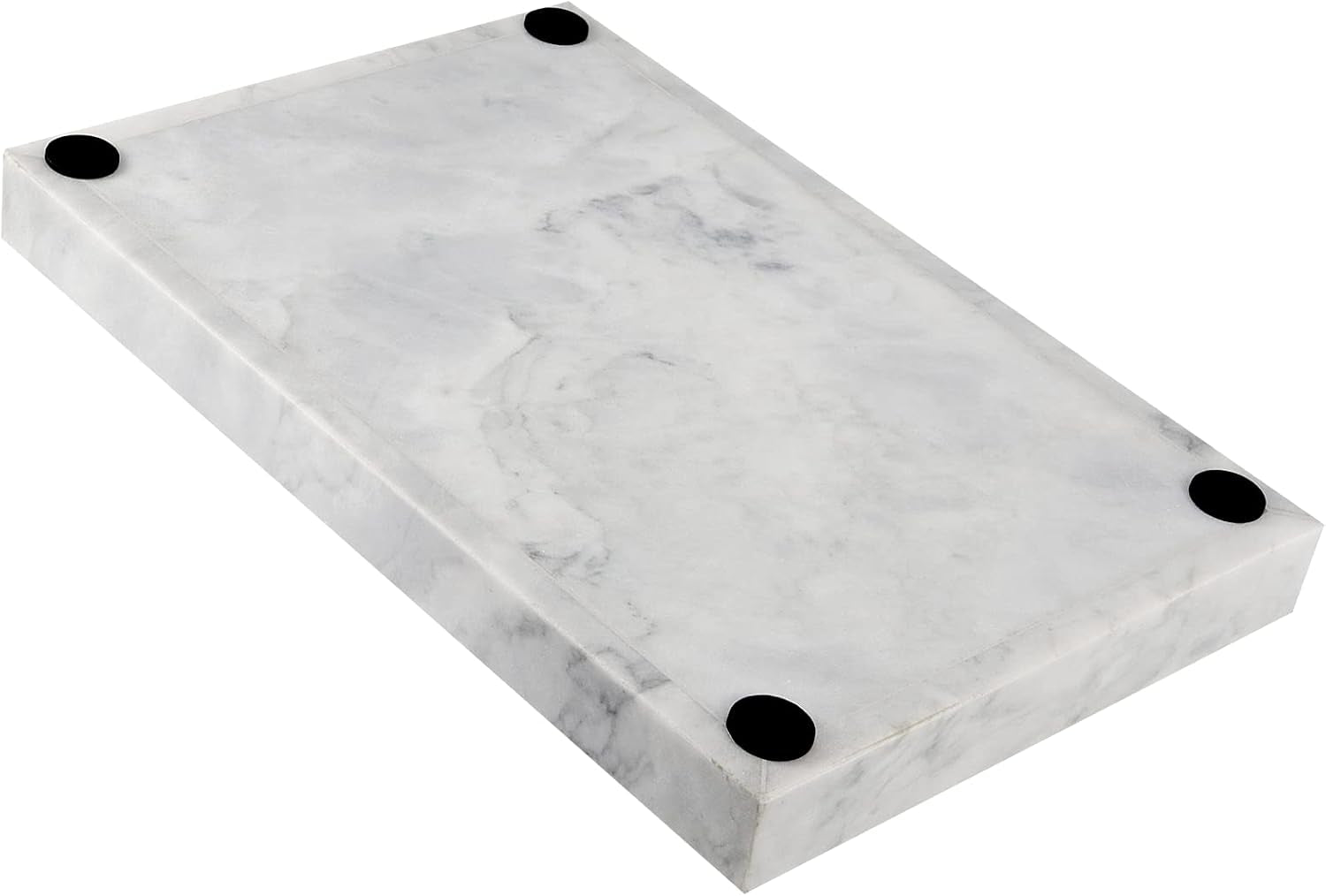 Rectangle Marble Bathroom Tray, 30 X 20 X 3Cm Marble Vanity Tray Marble Storage Plate Tray for Dressers