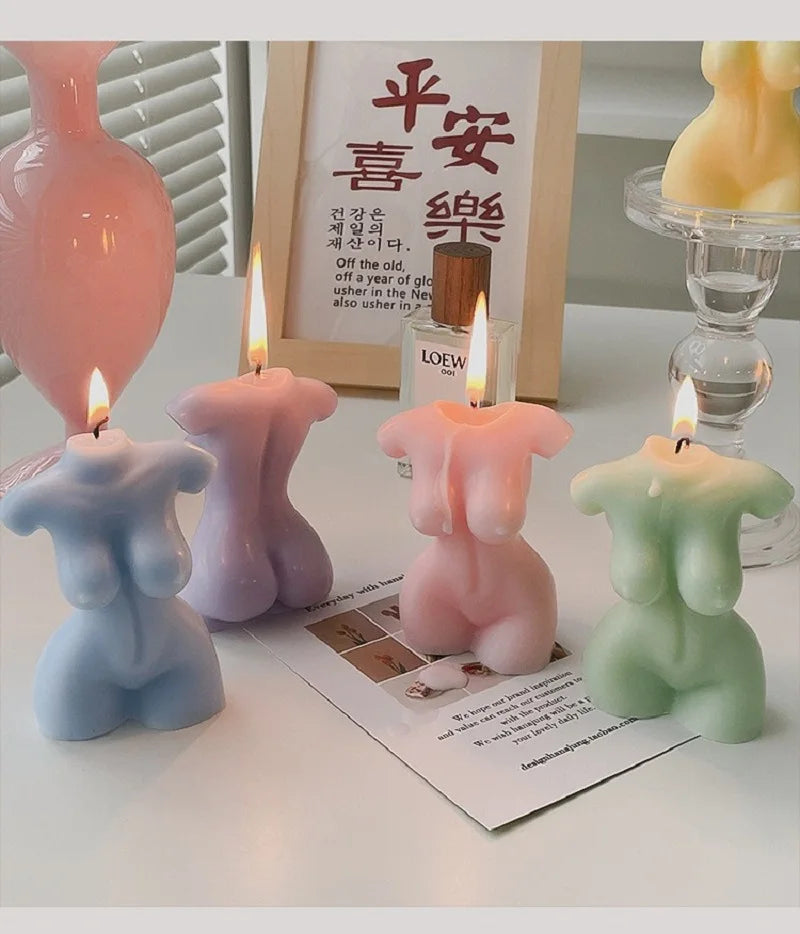 INS Style Woman Body Shape Scented Candles for Interior Net Red Photo Props Home Decorative Candles Figured Body Candles Woman