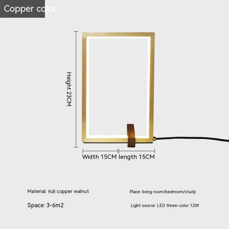 Box Copper Lamps Simple Post-Modern Bedroom