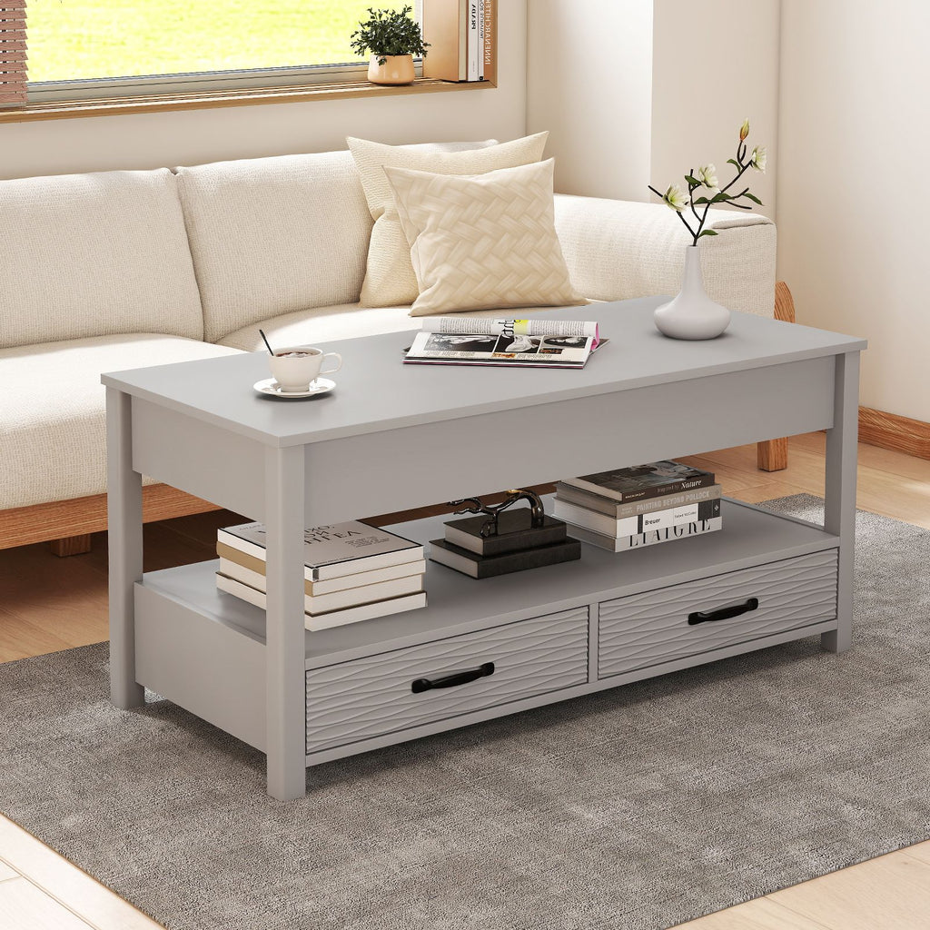 Lift Top Coffee Table Farmhouse Accent Table with Storage