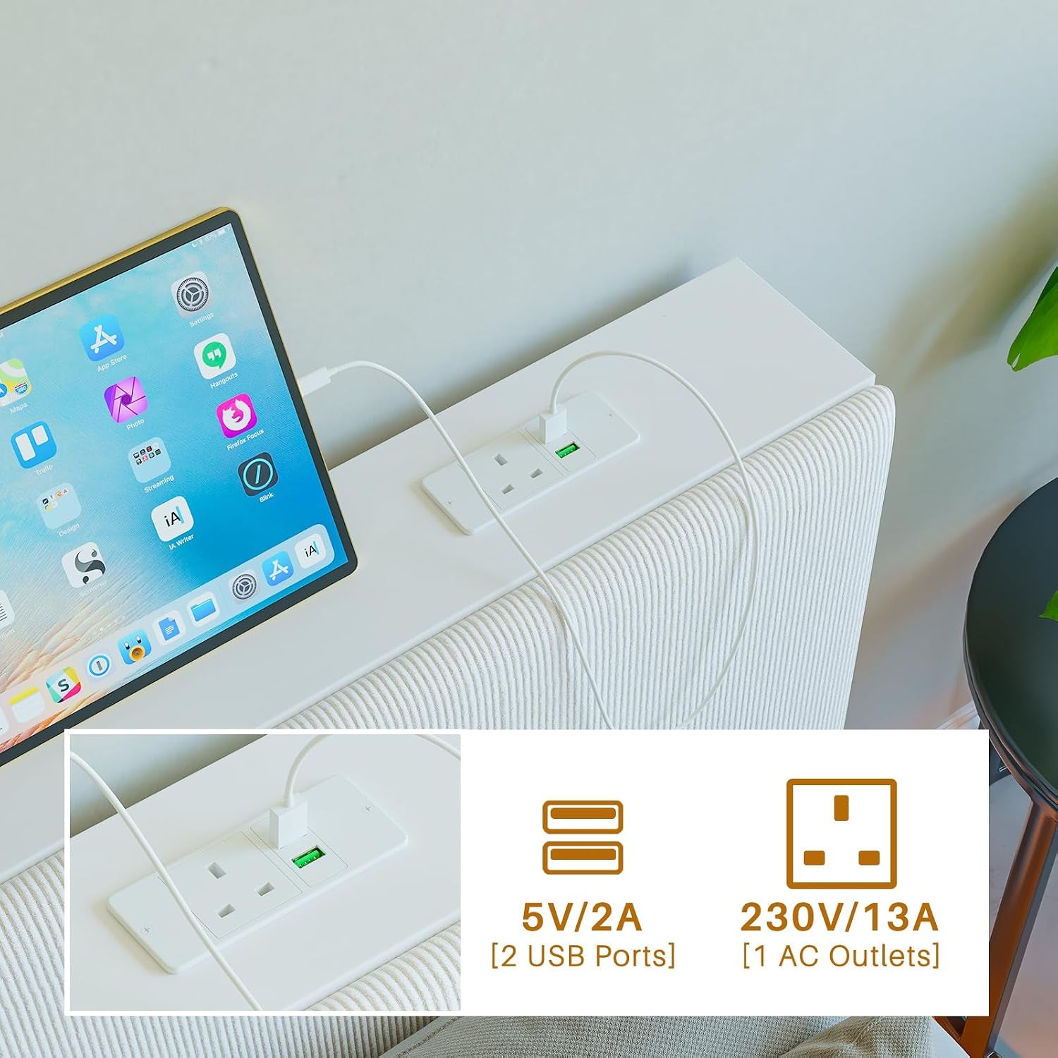 Floating Single Bed Frame with LED Light,90X200 Bed,White | 3Ft Single Bed Frame with Charging Station with Charging Station,Upholstered Bed Frames Single Size Bed with Storage