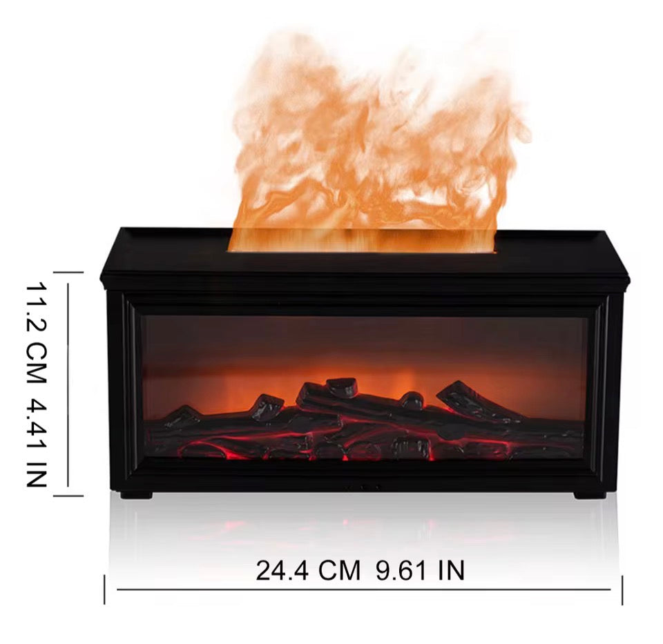 Air Flame Aroma Tabletop Humidifier & LED Fireplace