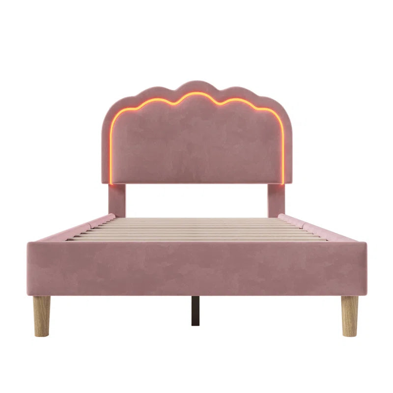 Upholstered Bed 3Ft Single Bed with Led