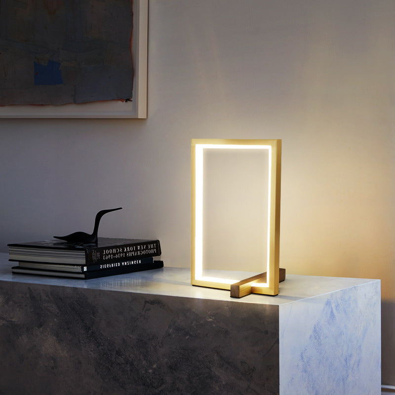 Box Copper Lamps Simple Post-Modern Bedroom
