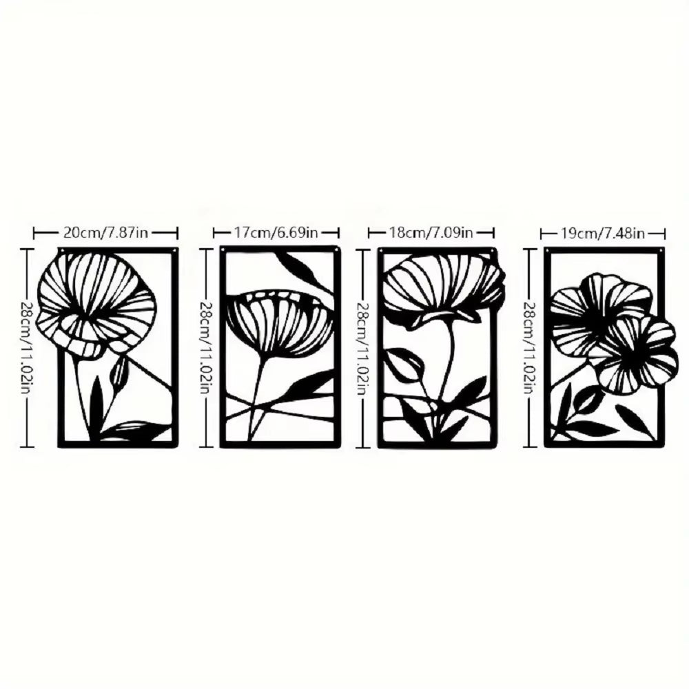 3Pcs Black Metal Wall Art Decor Tree of Life Metal Tree Wall Art Tree Sign Metal Wall Decoration Housewarming Hanging Wall Art