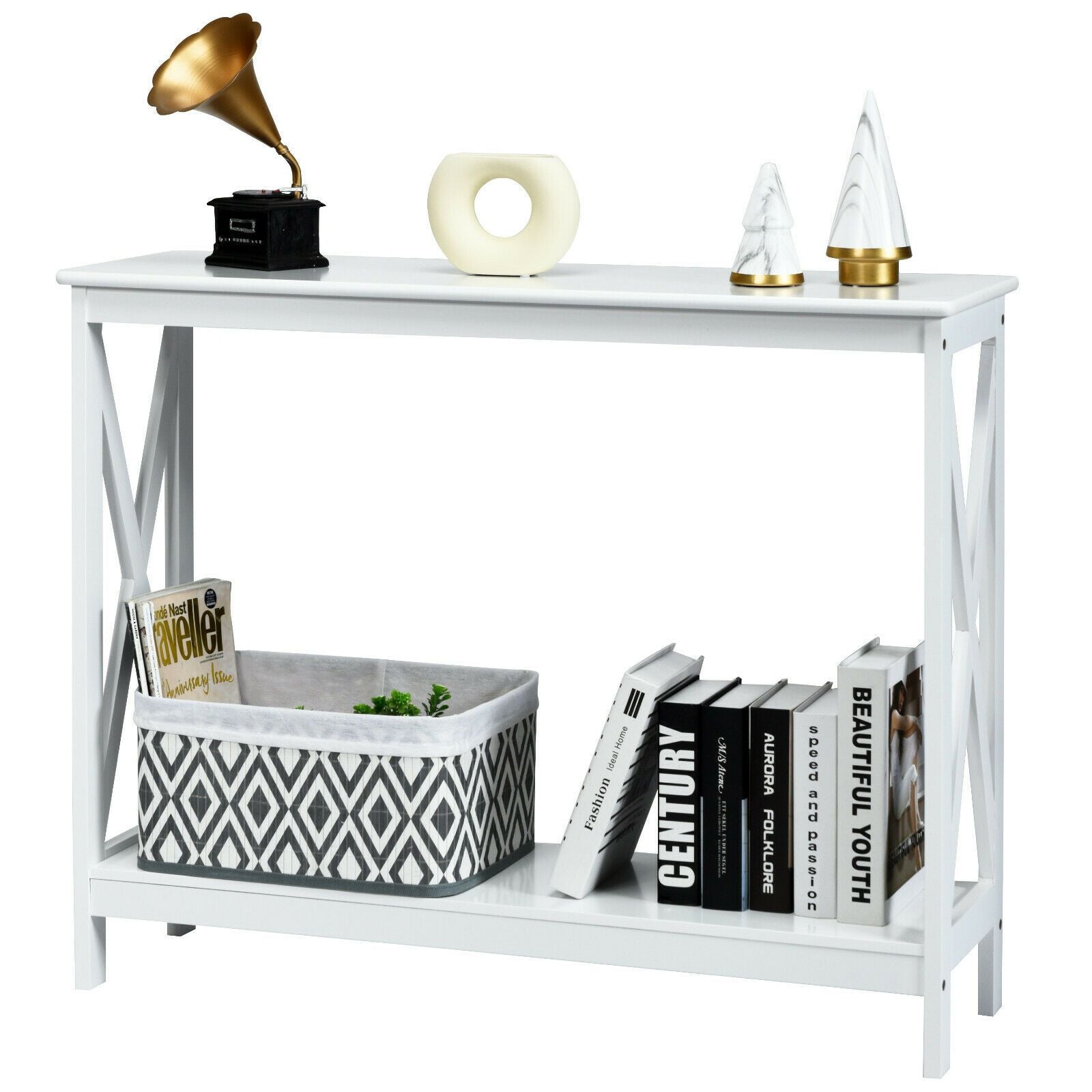2 Tier Wooden Console Table