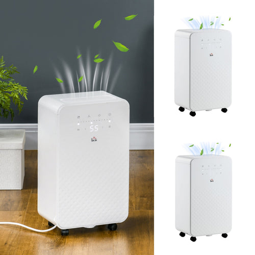 2L Dehumidifier and Air Filter, 24H Timer for Home Laundry Basement