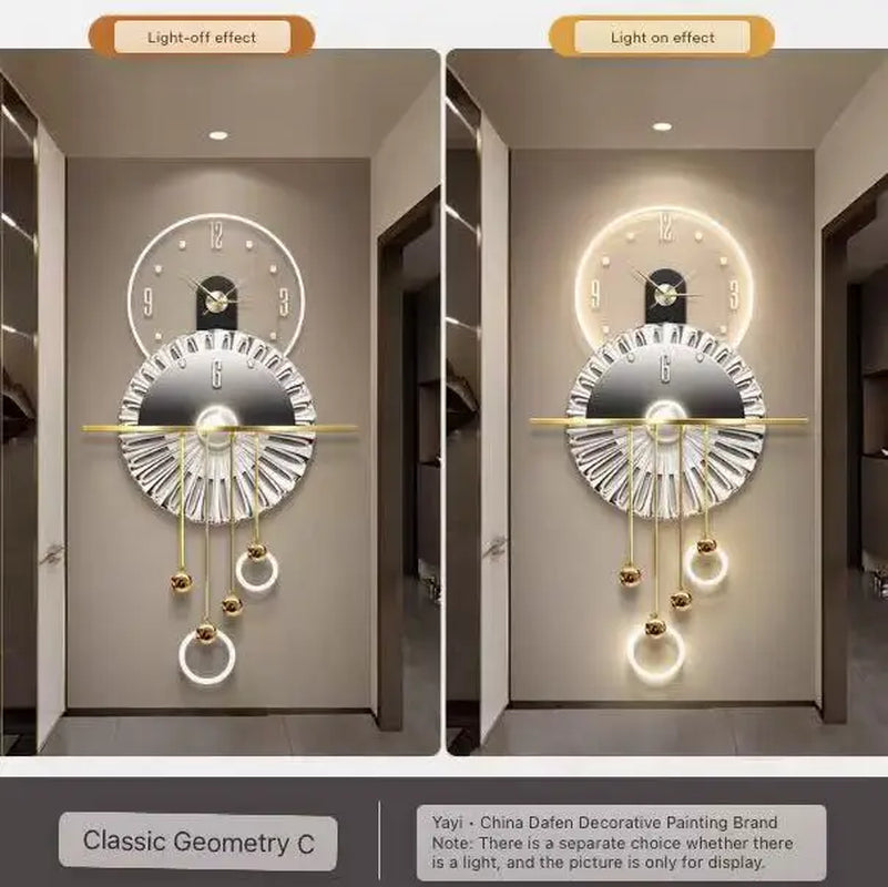 Modern Luxury Hall Decoration Painting, High-End Three-Dimensional Lighting, Restaurant Mural Lighting, Living Room Lighting