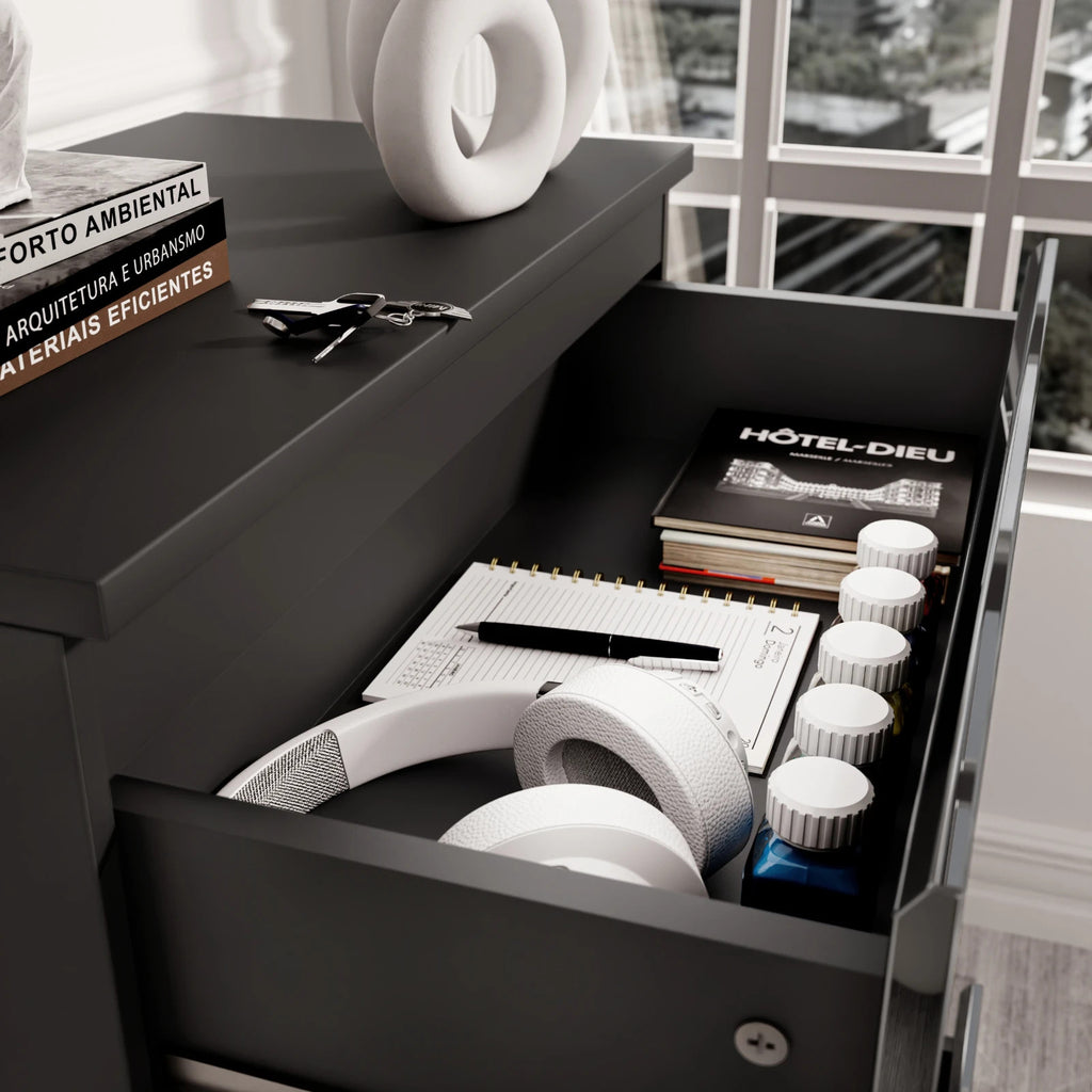 High Gloss Chest of Drawers Bedside Cabinet Tall Wide Storage Bedroom Furniture
