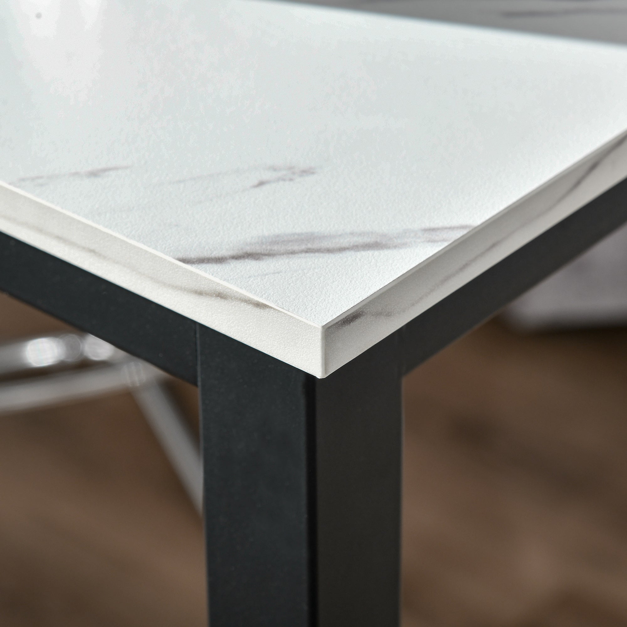 Bar Table Breakfast Dining Coffee Table W/ Adjustable Footpads