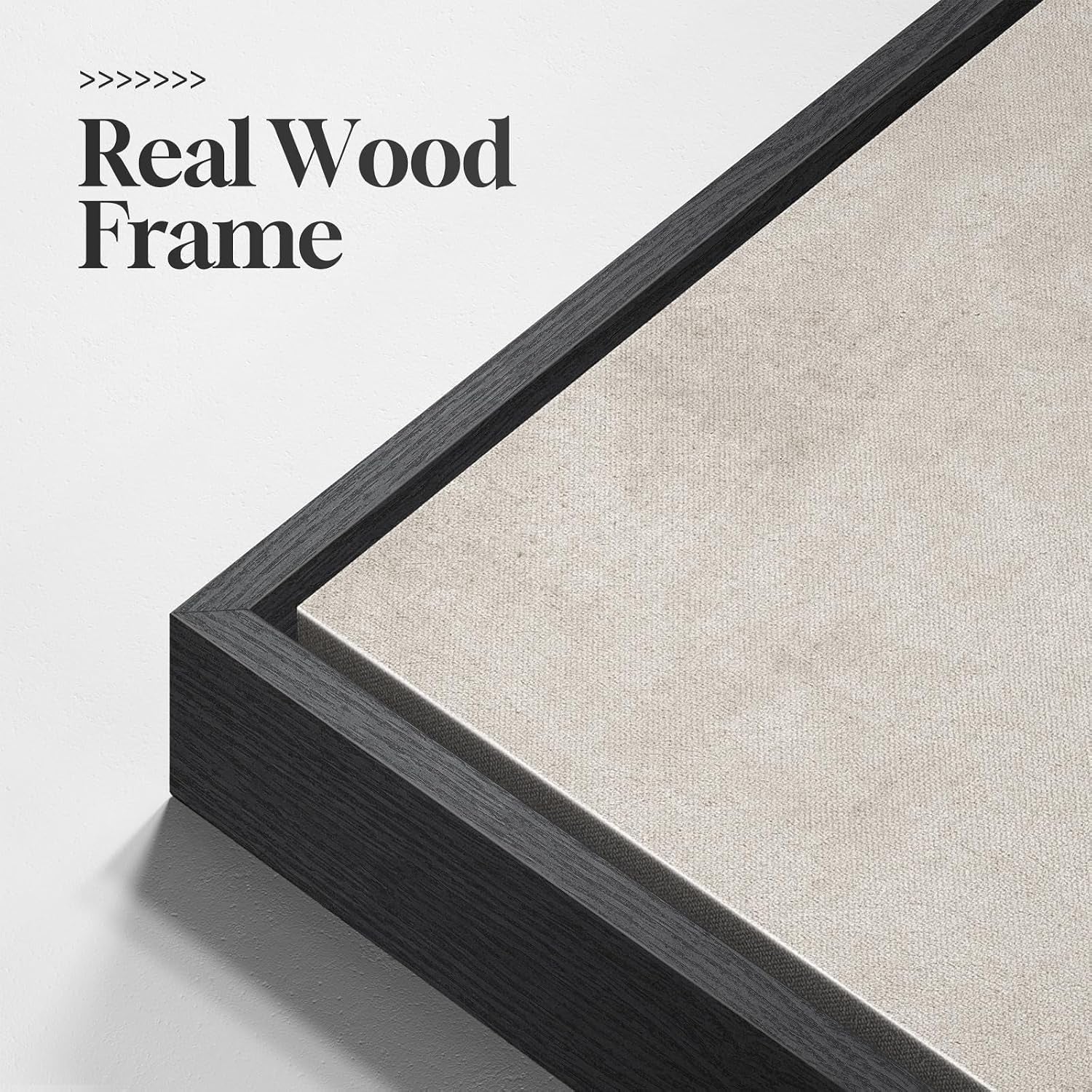 Large Framed Neutral Abstract Wall Art for Living Room, Set of 2 Black and Beige Modern Canvas Prints Paintings Artwork for Walls, Minimalist Block Lines Pictures for Hallway Office Wall Decor 24X36