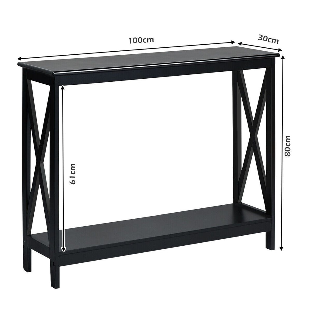 2 Tier Wooden Console Table