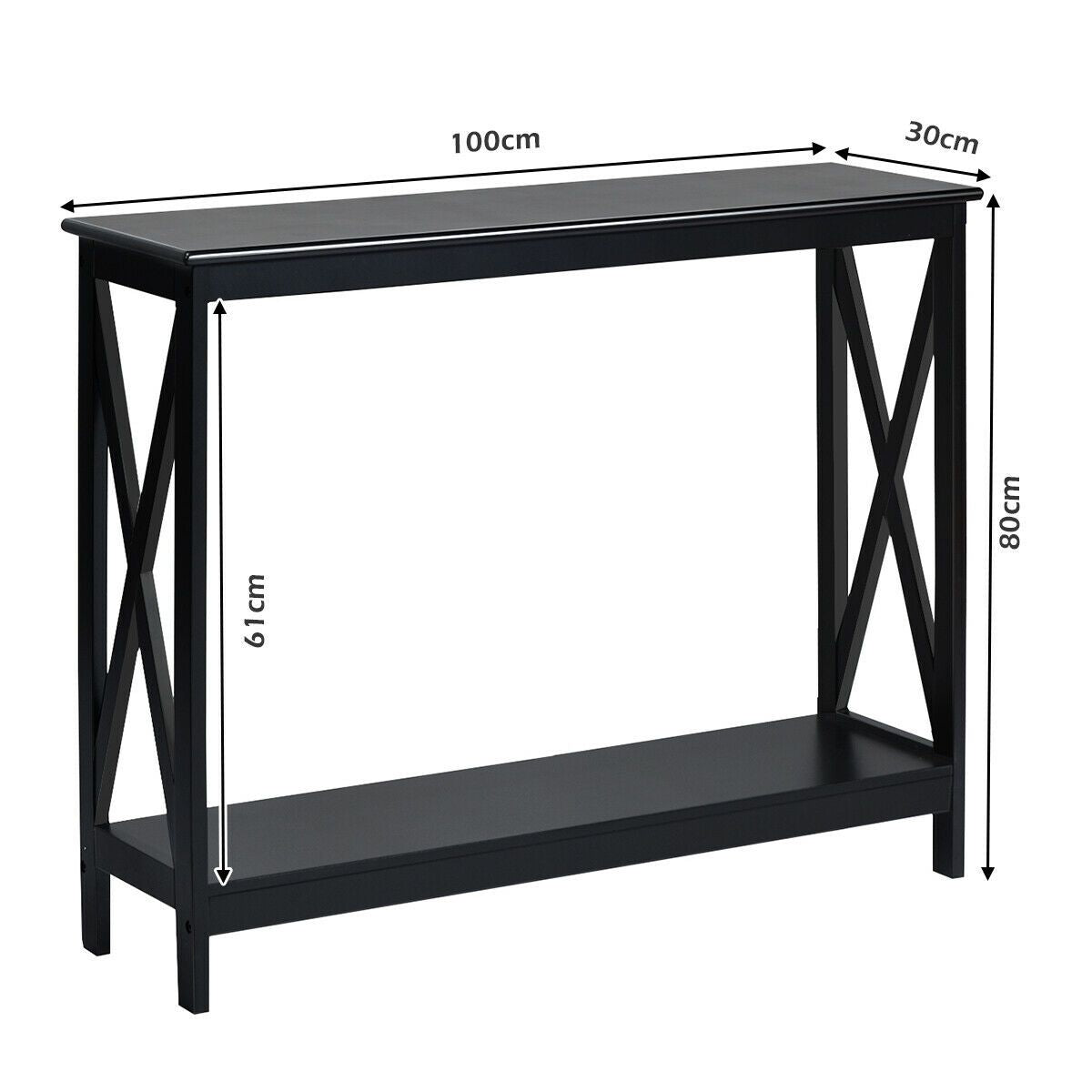 2 Tier Wooden Console Table