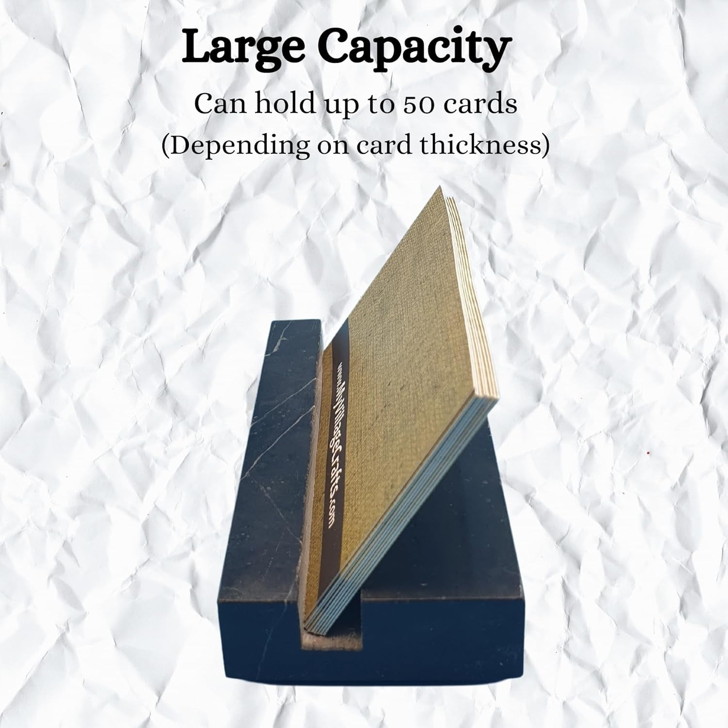 Business Card Holder for Desk - Marble Business Cards Holder for Desktop - Desk Organizers and Accessories -Display Stand for Office Organization