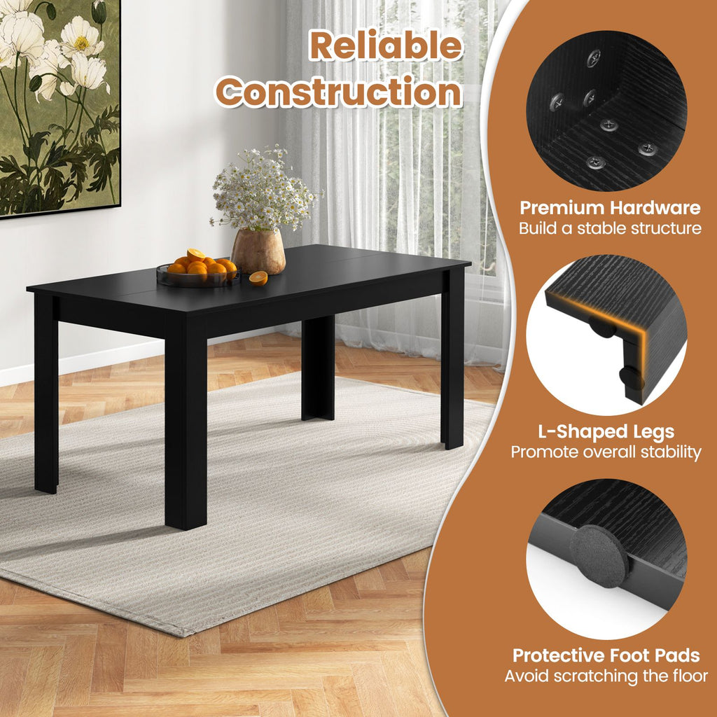 Modern Rectangular Kitchen Table for Breakfast Nook, Kitchen