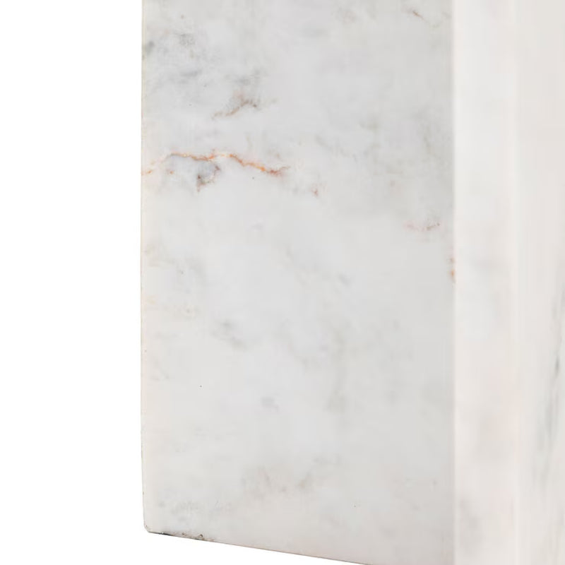 Amalfi White Marble Side Table