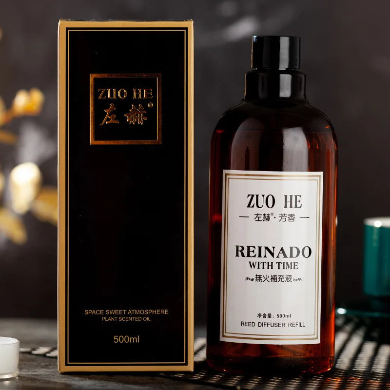 500Ml Hotel Aromatherapy Machine Humidifier Essential Oil Supplement Lavender, White Tea, Shangri-La Reed Diffuser Refill Oil