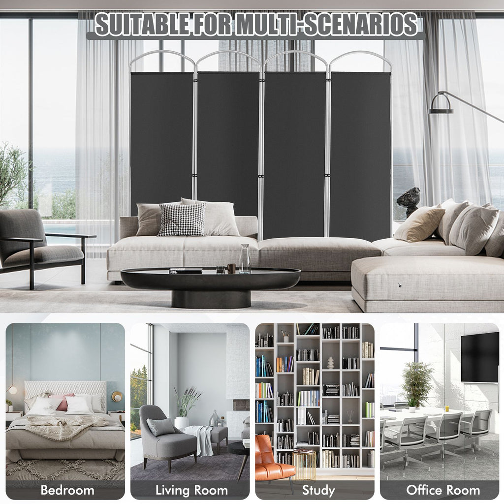 4 Panel Freestanding Folding Room Divider for Living Room Office