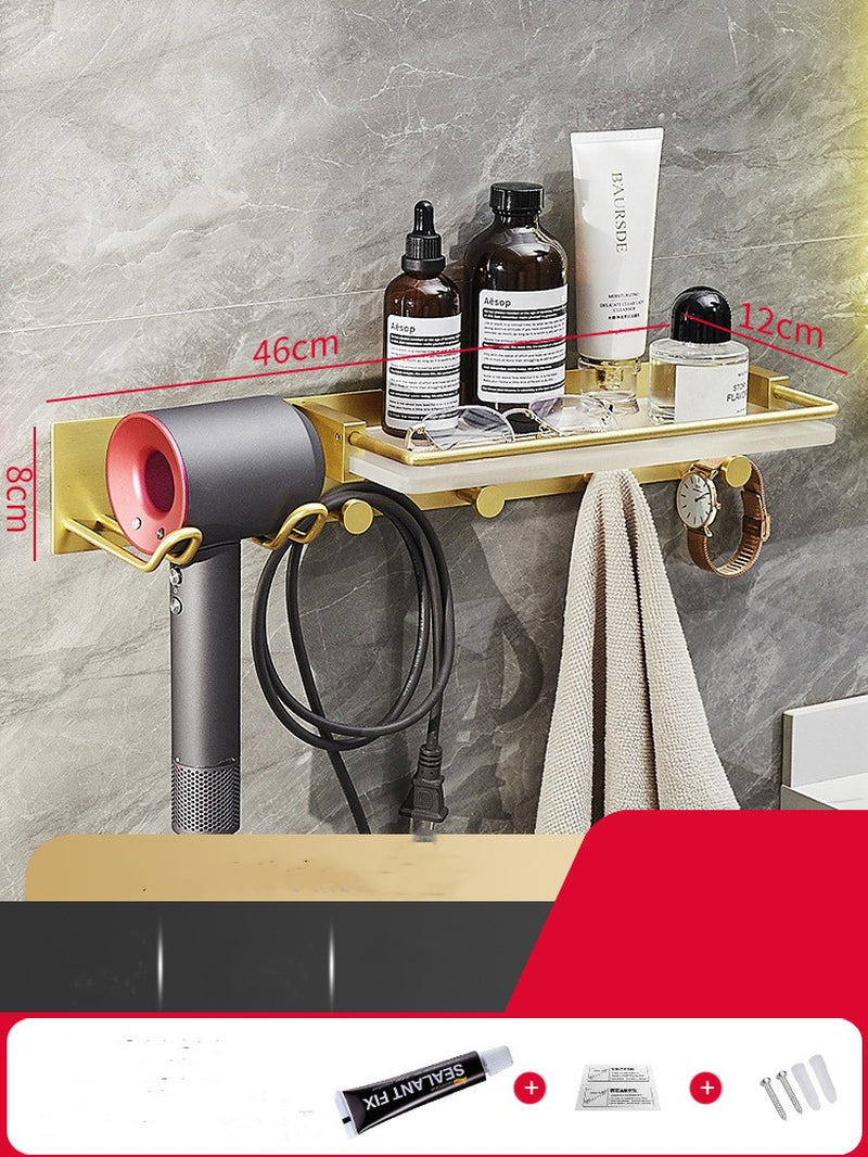 Toilet Towel Rack Net Red Space Aluminum Bath Free Punching