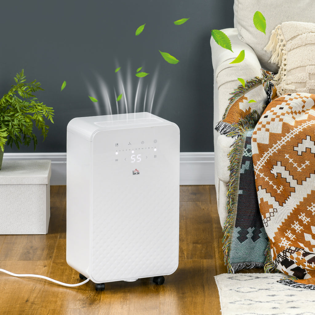 2L Dehumidifier and Air Filter, 24H Timer for Home Laundry Basement