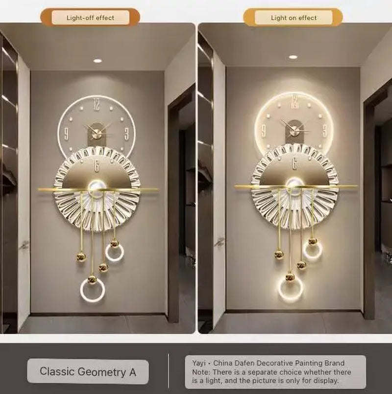 Modern Luxury Hall Decoration Painting, High-End Three-Dimensional Lighting, Restaurant Mural Lighting, Living Room Lighting