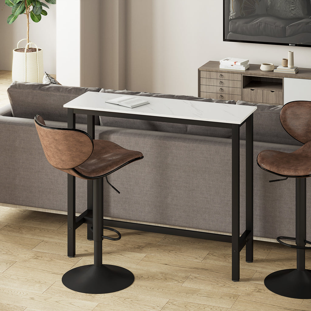 Bar Table Breakfast Dining Coffee Table W/ Adjustable Footpads