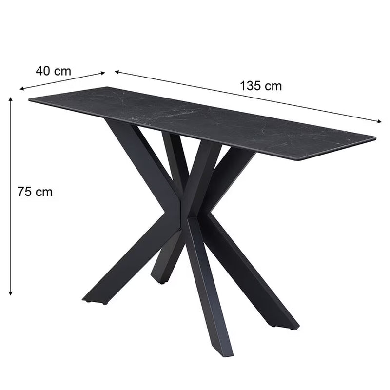 Arden Black Ceramic Console Table
