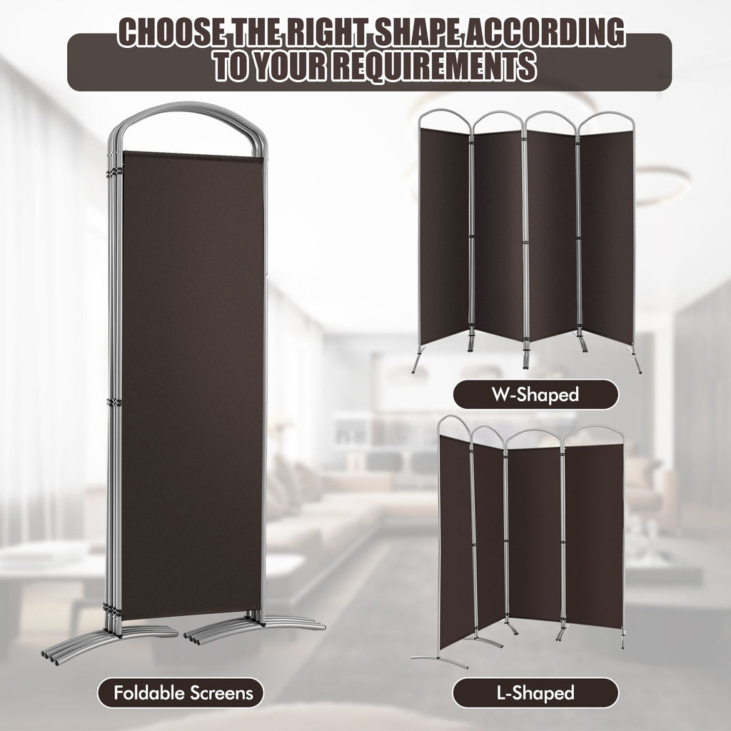 4 Panel Freestanding Folding Room Divider for Living Room Office