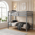 Bunk Bed 3FT Wooden Bunky Sleeper Bed Single Double Bed for Kids, Children (Grey, 3Ft Bunk Bed)