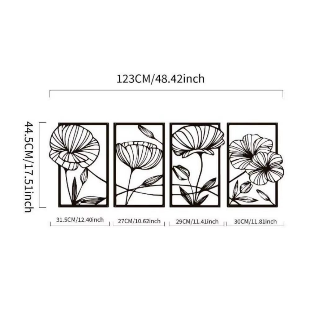 3Pcs Black Metal Wall Art Decor Tree of Life Metal Tree Wall Art Tree Sign Metal Wall Decoration Housewarming Hanging Wall Art