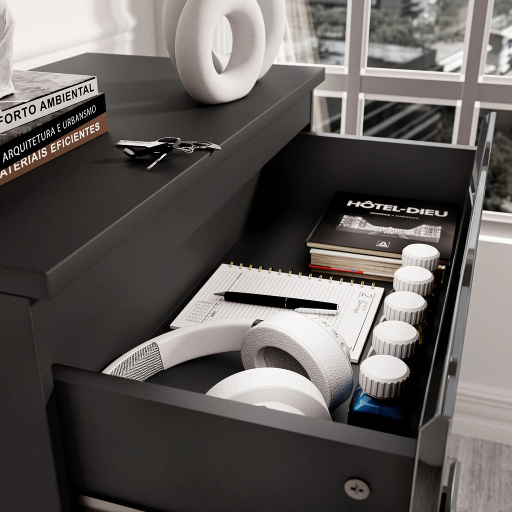 High Gloss Chest of Drawers Bedside Cabinet Tall Wide Storage Bedroom Furniture