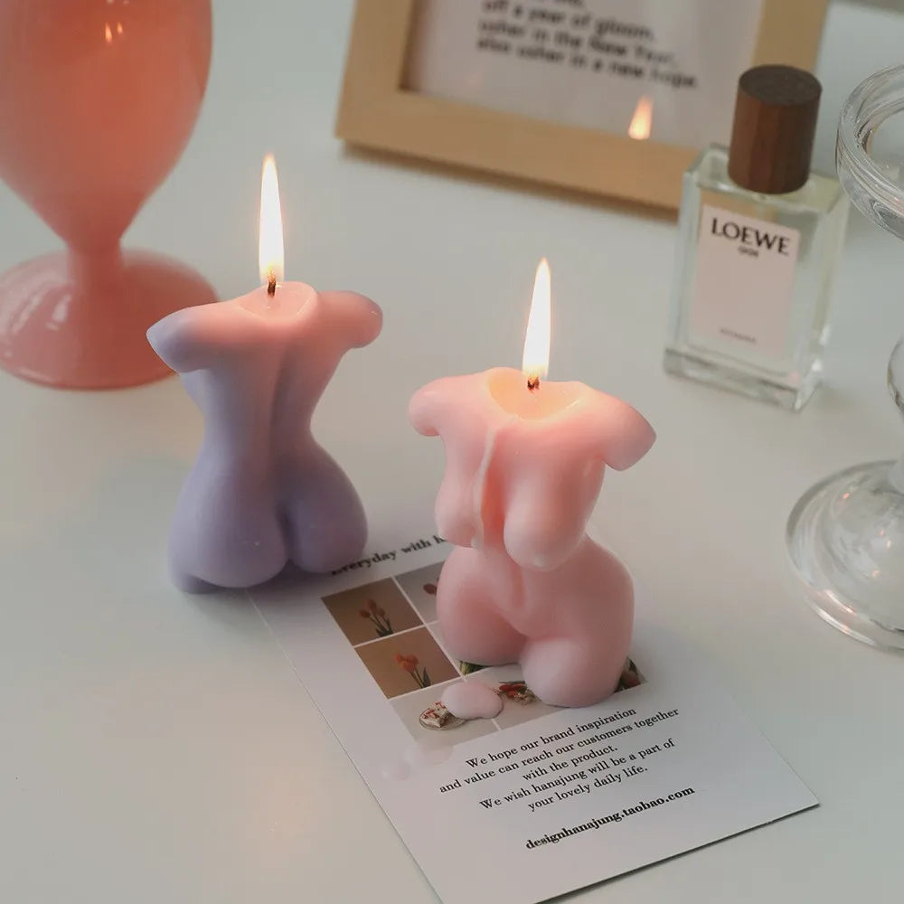 INS Style Woman Body Shape Scented Candles for Interior Net Red Photo Props Home Decorative Candles Figured Body Candles Woman