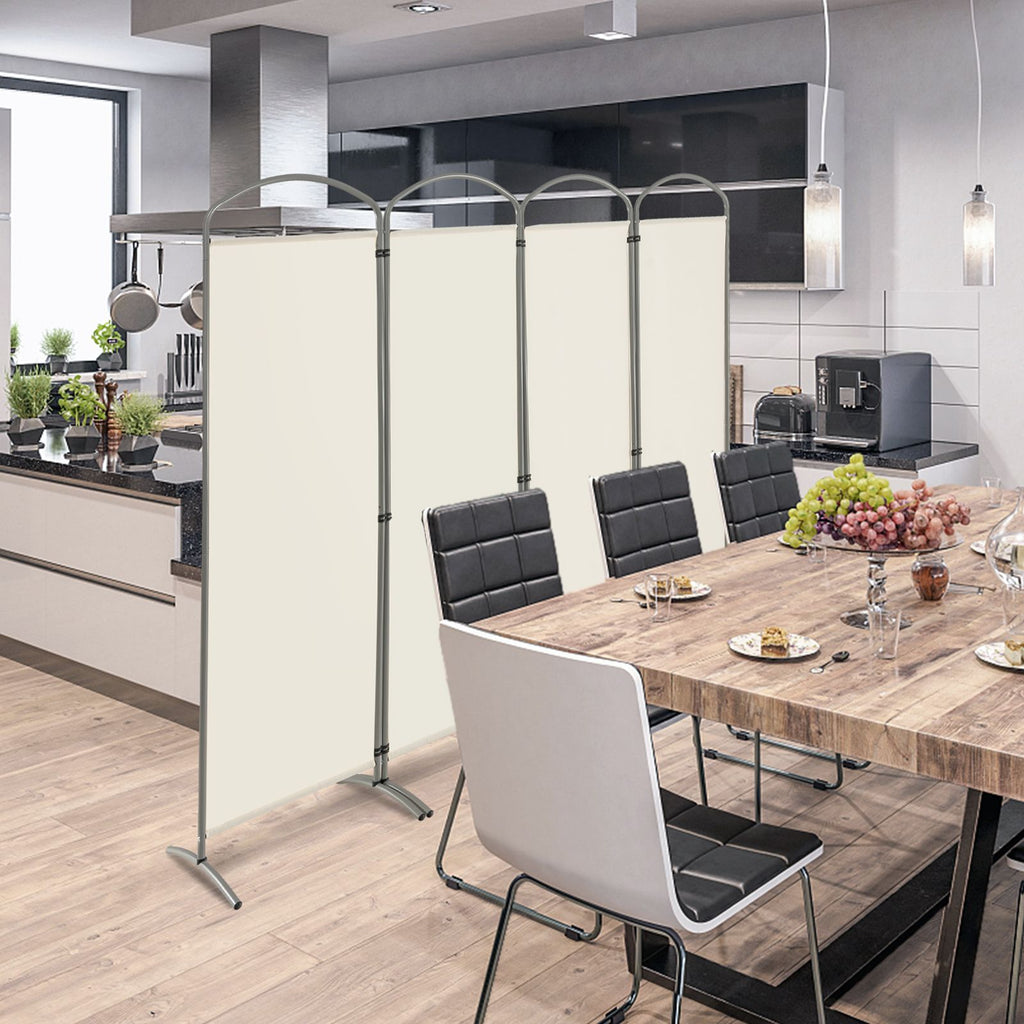 4 Panel Freestanding Folding Room Divider for Living Room Office