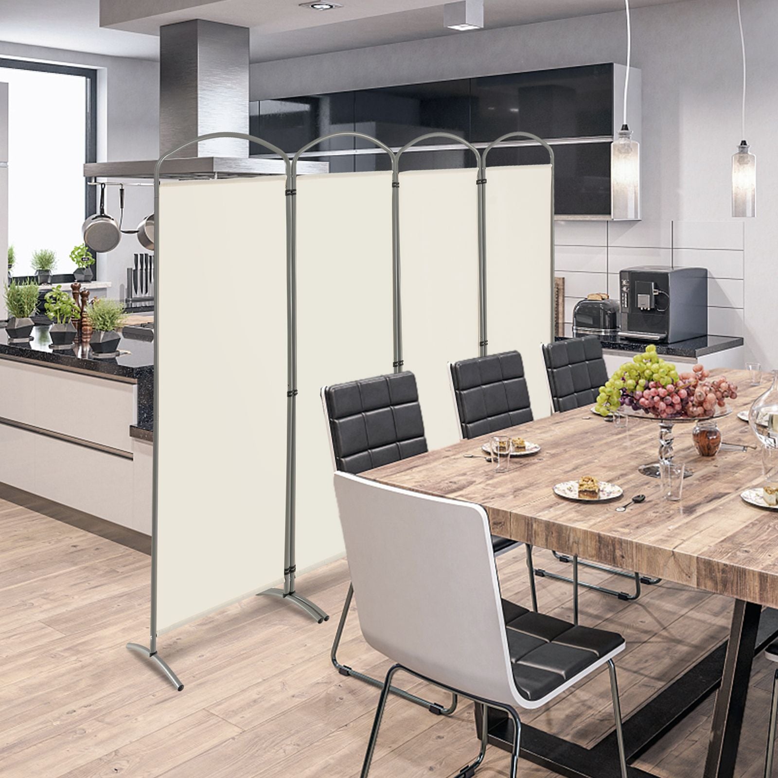 4 Panel Freestanding Folding Room Divider for Living Room Office