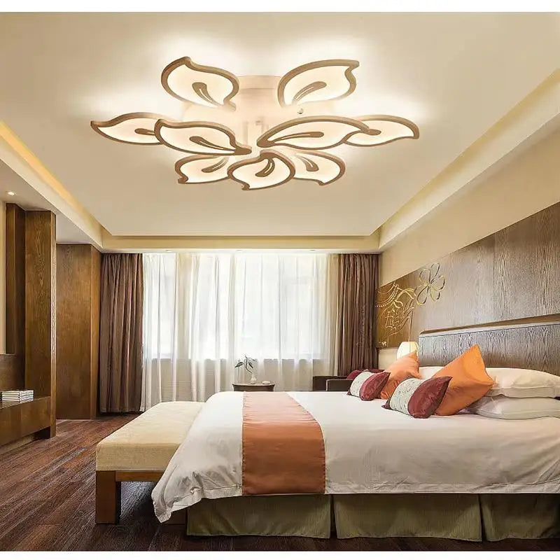 Multihead Fashion Simple Bedroom Living Room Ceiling Lamp Three Color Light Living Room Dining Room LED Ceiling Light