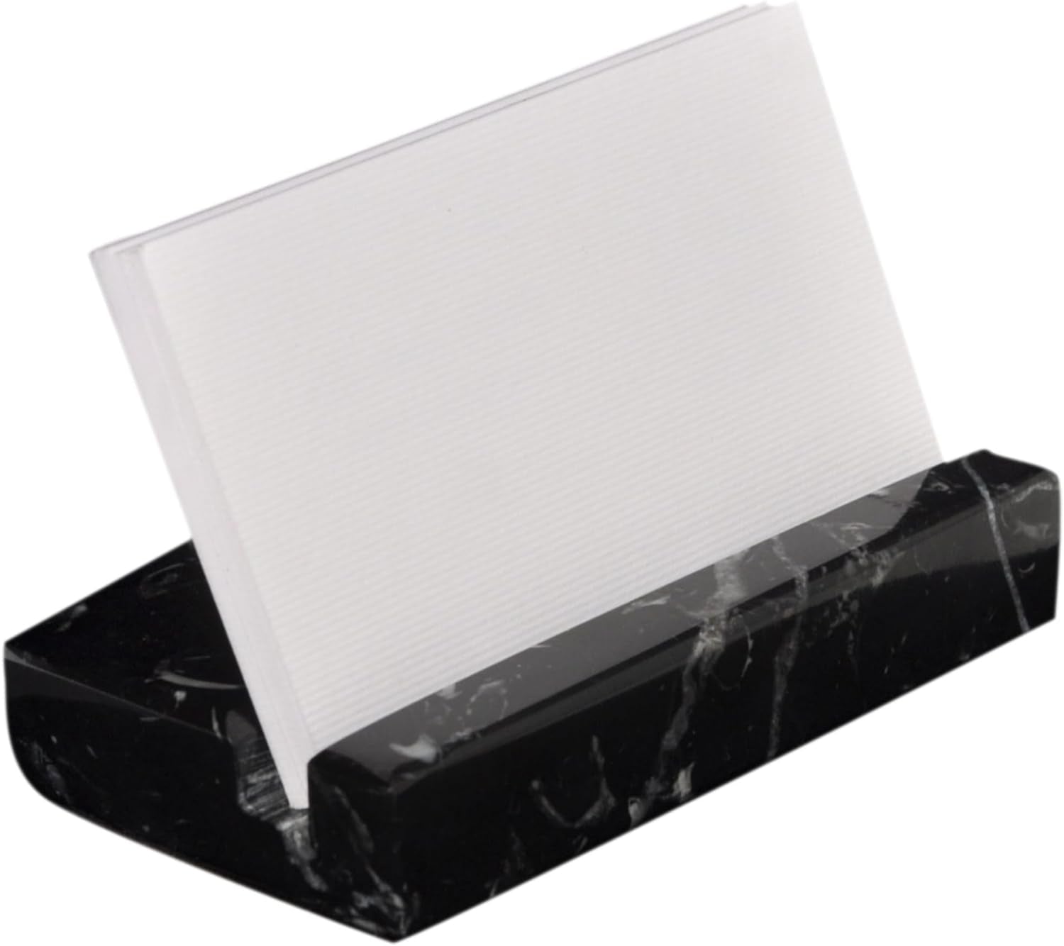 Business Card Holder for Desk - Marble Business Cards Holder for Desktop - Desk Organizers and Accessories -Display Stand for Office Organization