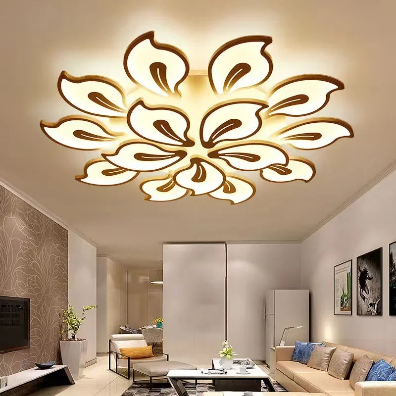 Multihead Fashion Simple Bedroom Living Room Ceiling Lamp Three Color Light Living Room Dining Room LED Ceiling Light