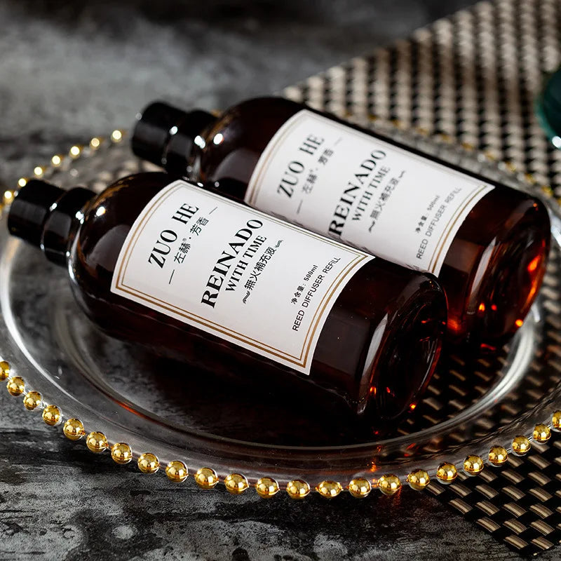 500Ml Hotel Aromatherapy Machine Humidifier Essential Oil Supplement Lavender, White Tea, Shangri-La Reed Diffuser Refill Oil