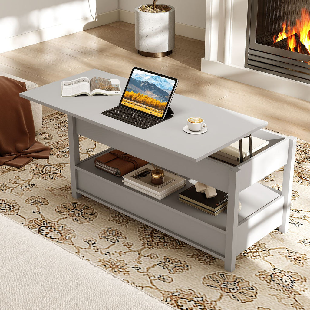 Lift Top Coffee Table Farmhouse Accent Table with Storage