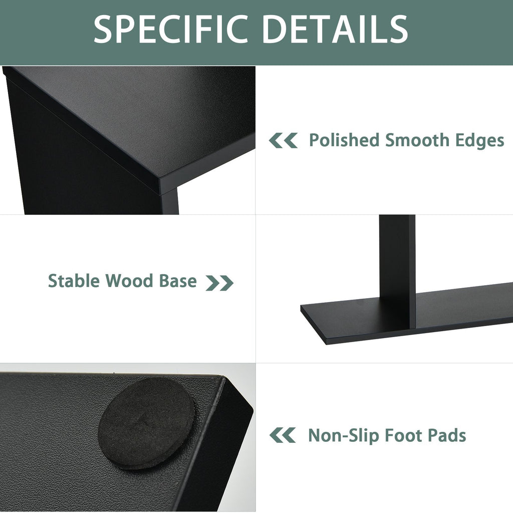6-Tier S-Shaped Wooden Industrial Bookshelf