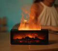 Air Flame Aroma Tabletop Humidifier & LED Fireplace