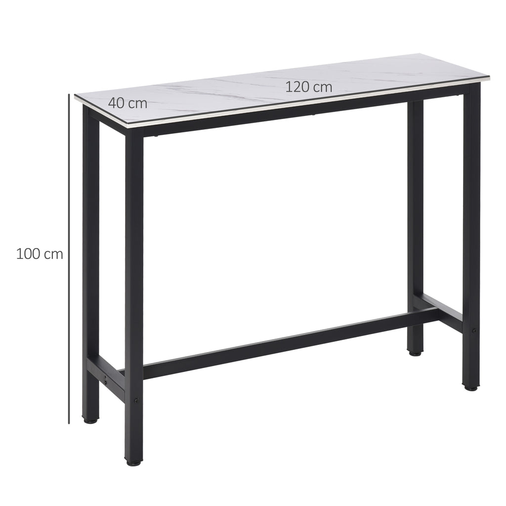 Bar Table Breakfast Dining Coffee Table W/ Adjustable Footpads