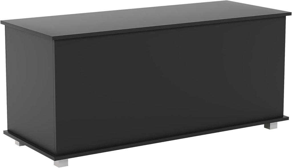 Leon Storage Ottoman, Wood in Black, 100X40X48Cm - Storage Ottoman with Lift-Up Lid, Ideal for Toys, Bedding & Footstool Use