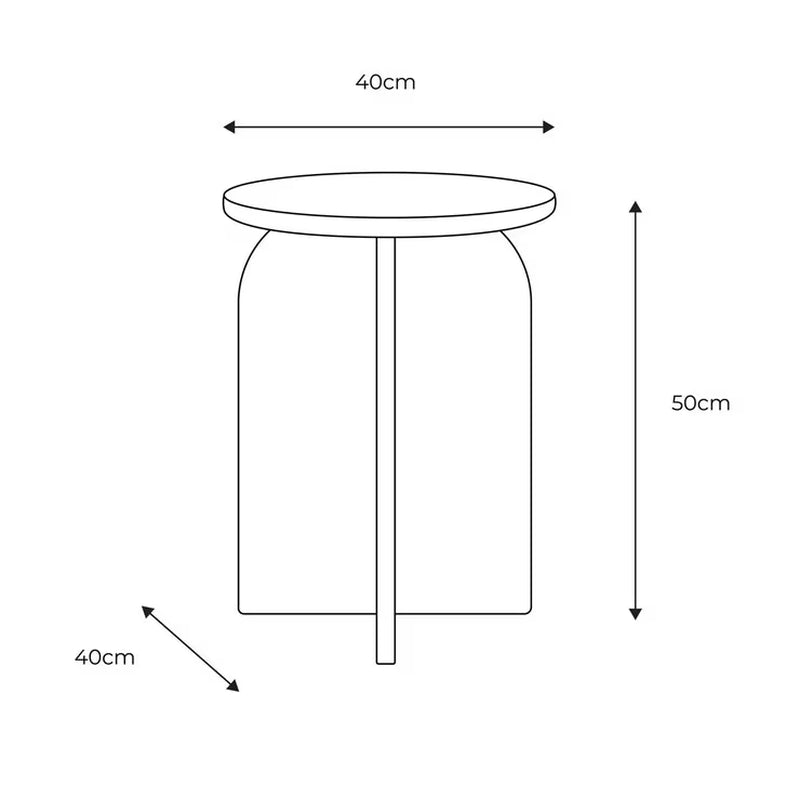 Amalfi White Marble Side Table
