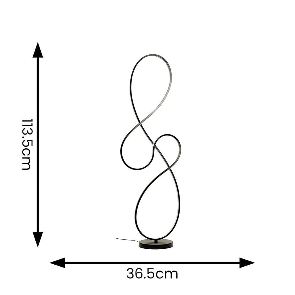 LED Floor Lamp Black Living Room Bedroom Light Standard Free Standing Reading