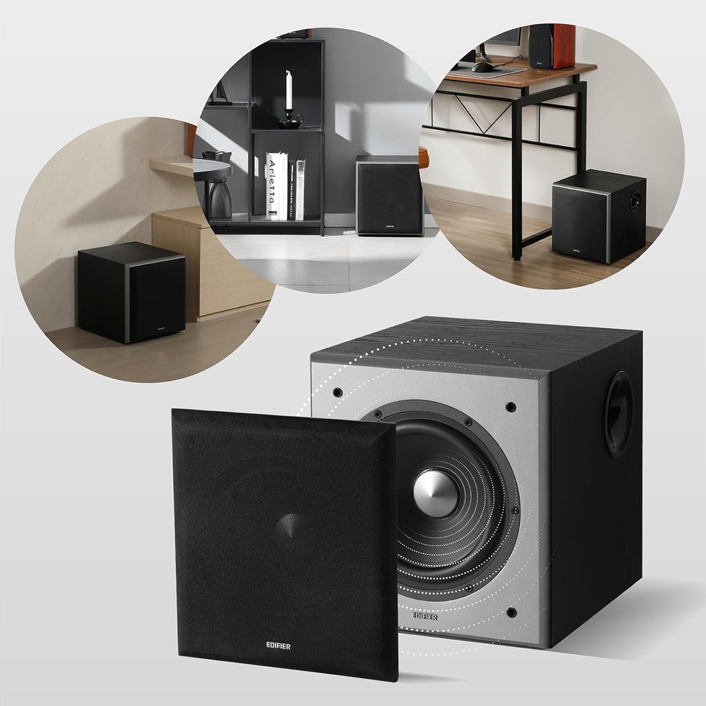 T5 Powered Subwoofer - 8 Inch Driver - 70 Watt (Black)